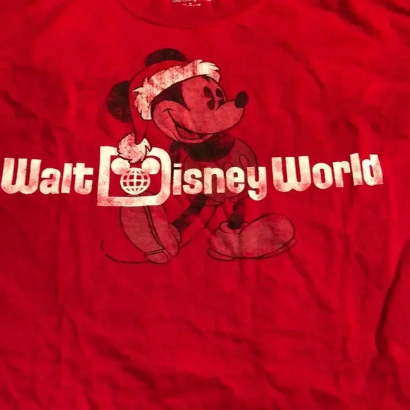 Walt Disney World Resort Santa Mickey Tee Shirt - Picture 1 of 6